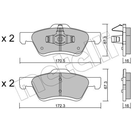 METELLI 22-0906-0 Brzdové platničky
