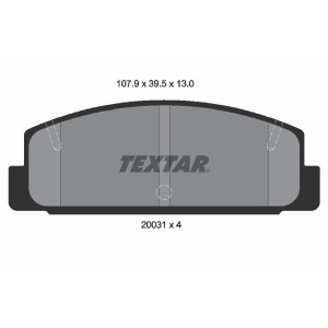 TEXTAR 2003101 Brake Pads Set Rear for Mazda 323 626 RX