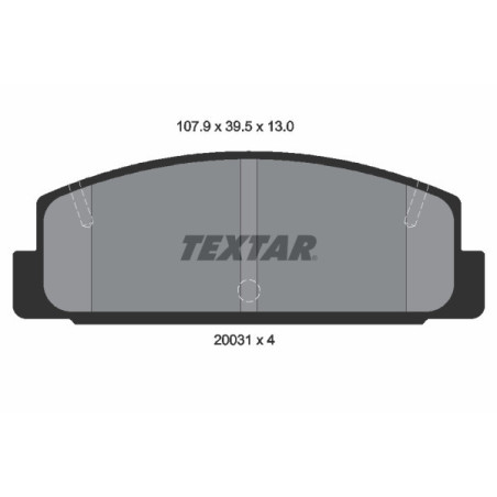TEXTAR 2003101 Klocki hamulcowe tył dla Mazda 323 626 RX