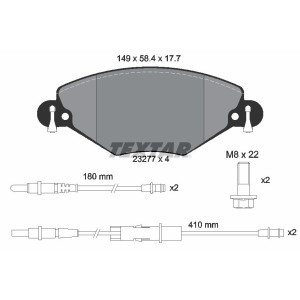 TEXTAR 2327701 Klocki hamulcowe przód dla Citroen C5
