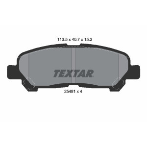 TEXTAR 2548101 Plaquettes de frein Arrière pour