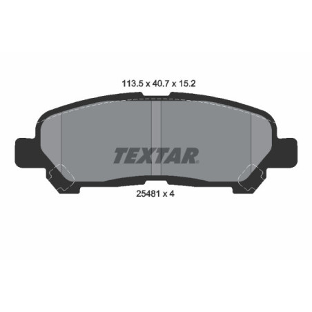 TEXTAR 2548101 Plaquettes de frein arrière pour Toyota Highlander
