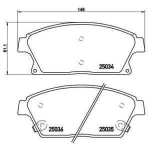 BREMBO P 59 077 Pastiglie freno anteriore per Astra Cruze Zafira Mokka Trax Orlando ATS Ampera Volt