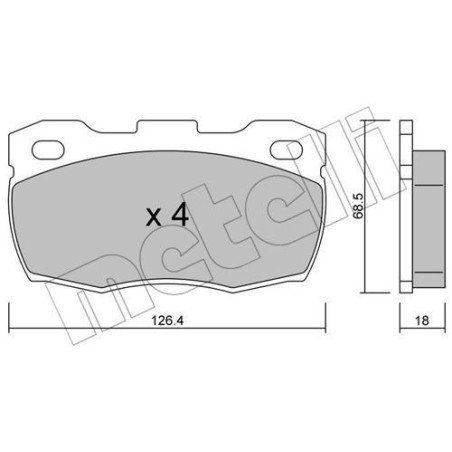 METELLI 22-0352-0 Plaquettes de frein