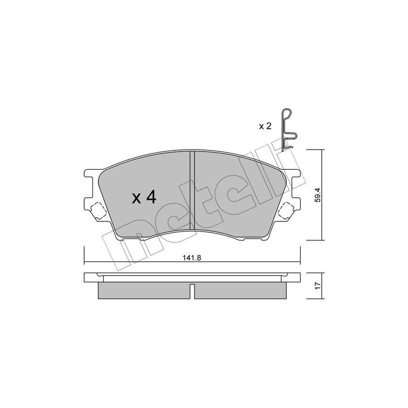 METELLI 22-0473-0 Klocki hamulcowe