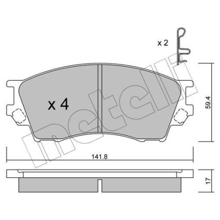 METELLI 22-0473-0 Brake Pads Set