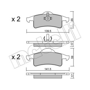 METELLI 22-0526-0 Klocki hamulcowe