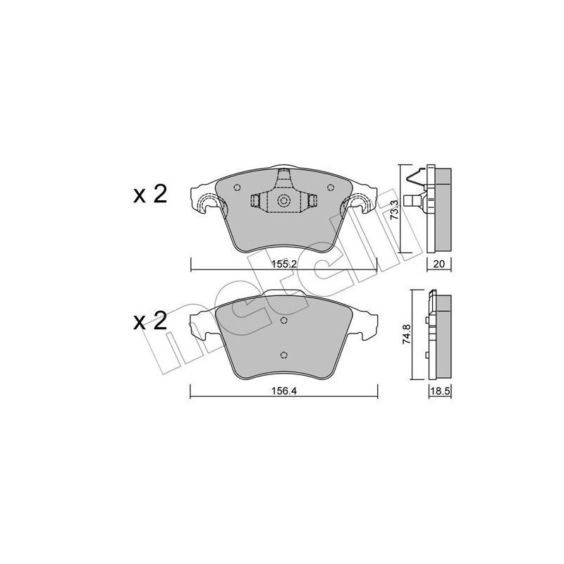 METELLI 22-0552-3 Plaquettes de frein