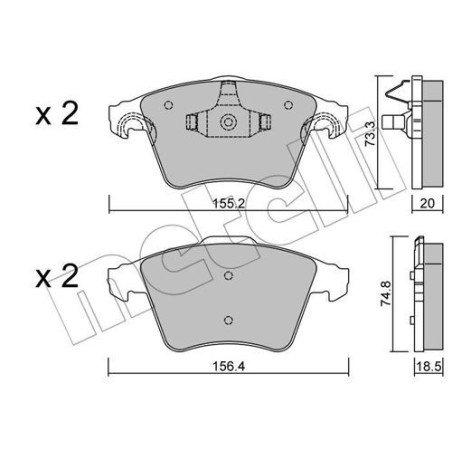 METELLI 22-0552-3 Brzdové platničky