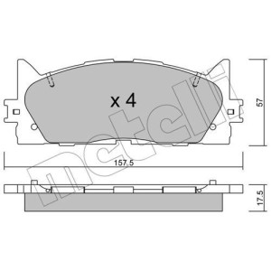 METELLI 22-0882-0 Brzdové platničky Predné pre