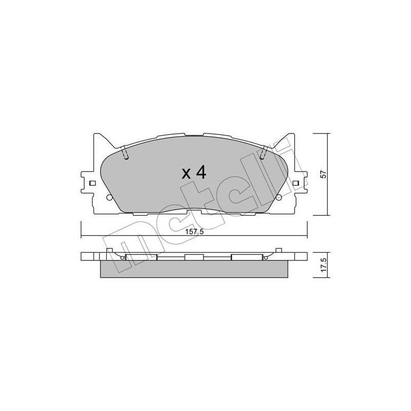 METELLI 22-0882-0 Brzdové destičky Přední pro