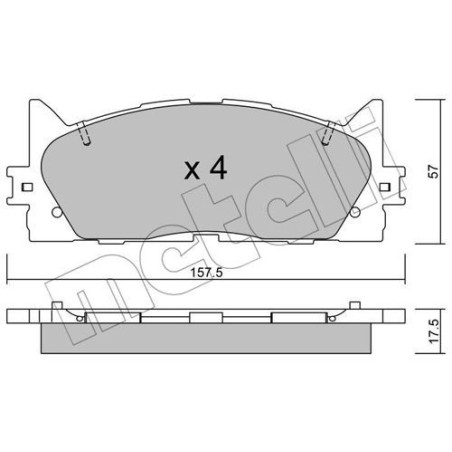 METELLI 22-0882-0 Bremsbeläge Vorne für