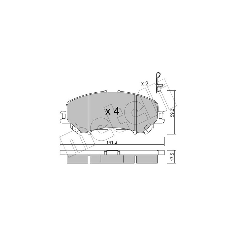 METELLI 22-1010-1 Brzdové platničky Predné pre