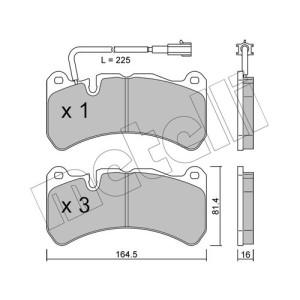 METELLI 22-1201-0 Pastiglie freno Anteriore per