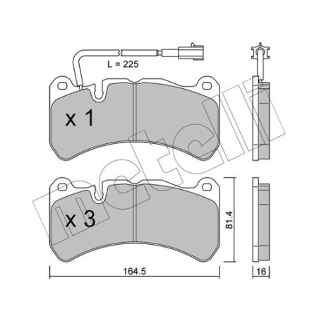 METELLI 22-1201-0 Brzdové destičky Přední pro