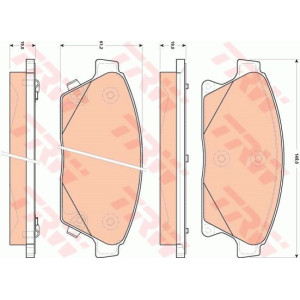 Pastiglie freno Anteriore per Chevrolet Opel Vauxhall TRW GDB1847
