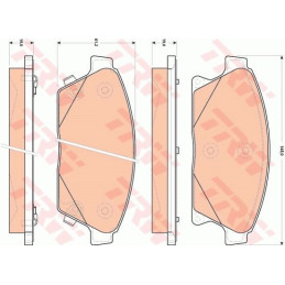 FRONT Brake Pads for Chevrolet Opel Vauxhall TRW GDB1847