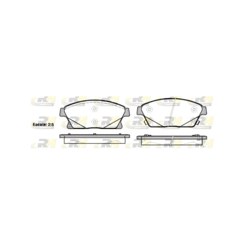Brzdové platničky Predné pre Chevrolet Opel Vauxhall ROADHOUSE 21431.02