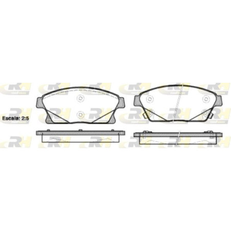 Brake Pads Set Front for Chevrolet Opel Vauxhall ROADHOUSE 21431.02