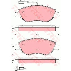 Brzdové platničky Predné pre Alfa Romeo Fiat Lancia TRW GDB1484