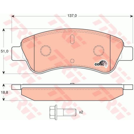 Pastiglie freno Anteriore per Citroen DS Peugeot TRW GDB1463