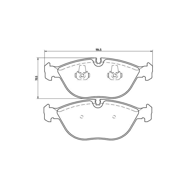 BREMBO P 06 019 Brzdové platničky predné pre E Arnage CLK Continental Azure Passat 7 C Crossfire S