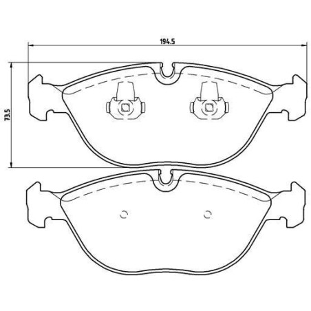 BREMBO P 06 019 Pastiglie freno anteriore per E Arnage CLK Continental Azure Passat 7 C Crossfire S