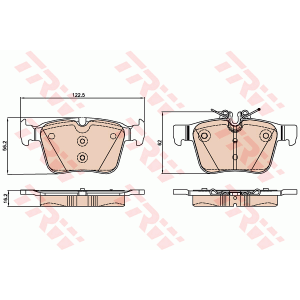Brake Pad Set Rear for Mercedes-Benz C-Class W205 S205 C205 A205 TRW GDB2071