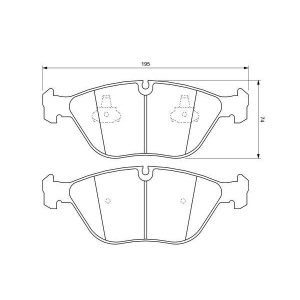 Brzdové platničky Predné pre Audi Bentley BMW Chrysler Mercedes Rolls-Royce Volkswagen BOSCH 0 986 424 649