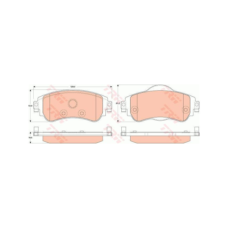 Brake Pads Set Front for CITROEN C4 DS4 TRW GDB1917