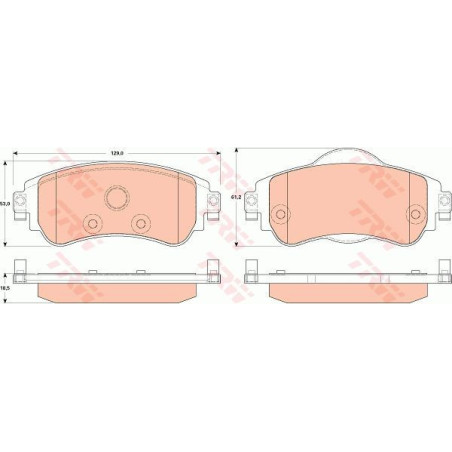 Brzdové platničky Predné pre CITROEN C4 DS4 TRW GDB1917