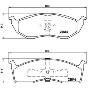 BREMBO P 11 008 Pastiglie freno anteriore per Neon Voyager Caravan 300 New Vision