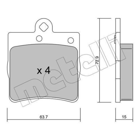 Bremsbeläge Hinten für Chrysler Crossfire Mercedes CLK C E SLK METELLI 22-0343-0