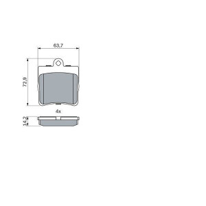 Pastiglie freno Posteriore per Chrysler Crossfire Mercedes CLK C E SLK BOSCH 0 986 494 016