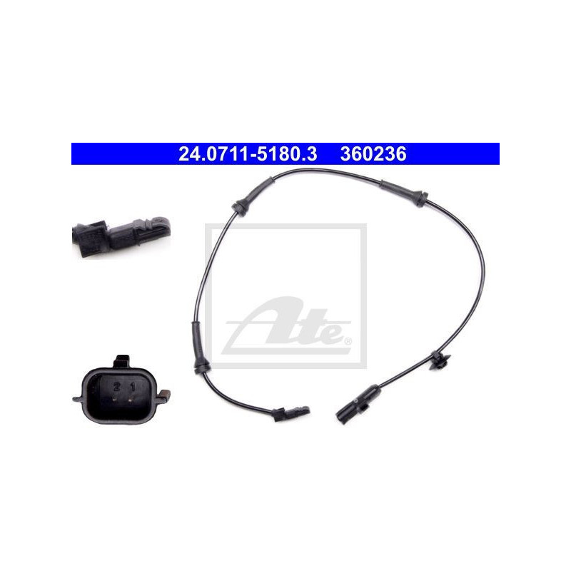 ATE 24.0711-5180.3 Czujnik ABS przód dla Renault Megane Scenic