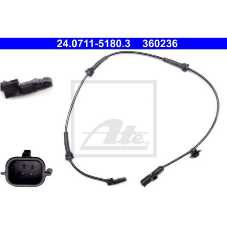 ATE 24.0711-5180.3 ABS Wheel Speed Sensor Front for Renault Megane Scenic