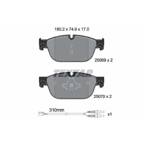 TEXTAR 2506901 Brzdové platničky predný pre 508 DS5 407 C5 C6 308 DS4 RCZ