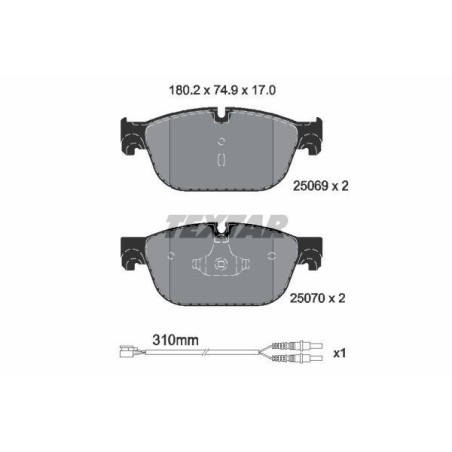 Brake Pads Set Front for Citroen DS Peugeot TEXTAR 2506901