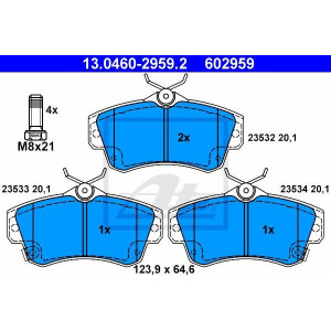 ATE 13.0460-2959.2 Brake Pads Set Front for