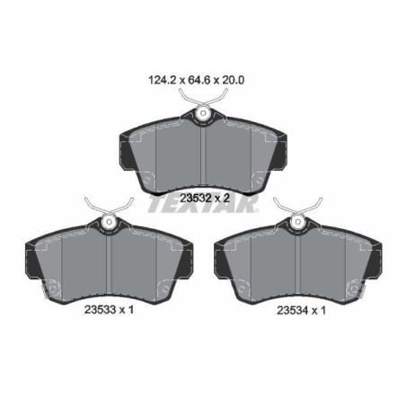 Brake Pads Set Front for Chrysler PT Cruiser TEXTAR 2353202