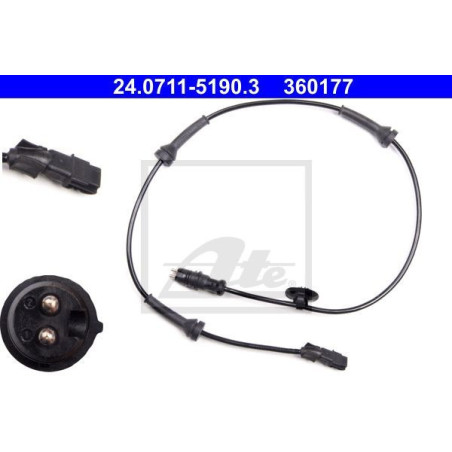 ATE 24.0711-5190.3 Snímač ABS přední pro Renault Megane Scenic
