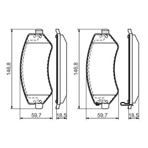 Pastillas de freno Delantero para Chrysler Voyager Jeep Cherokee BOSCH 0 986 494 357