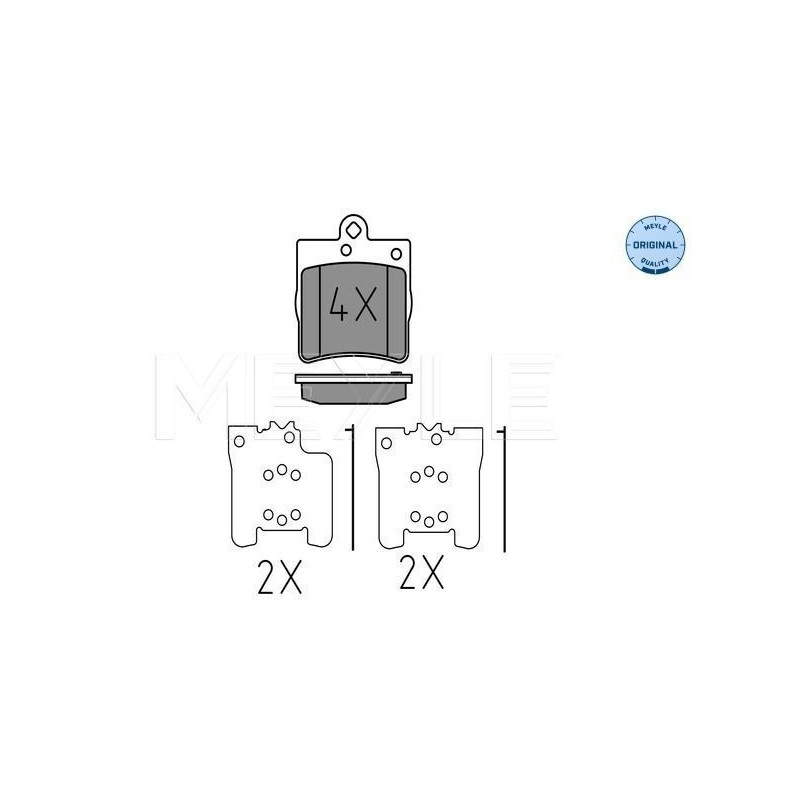 MEYLE 025 219 1915 Klocki hamulcowe tył dla Crossfire R170 W202 CL203 W208 W210
