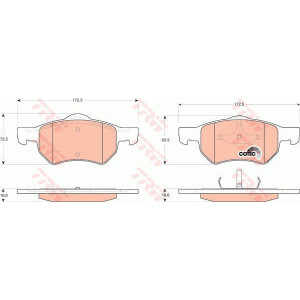 Pastillas de freno Delantero para Chrysler Voyager Grand Voyager TRW GDB4128