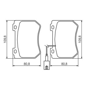 Brake Pads Set Front for Alfa Romeo 159 Brera Spider BOSCH 0 986 494 402