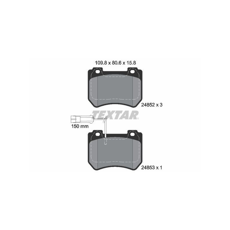 Brake Pads Set Front for Alfa Romeo 159 Brera Spider TEXTAR 2485201