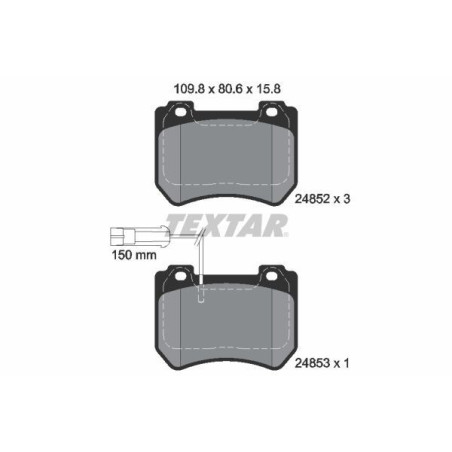 TEXTAR 2485201 Pastiglie freno anteriore per Alfa 159 Brera Spider