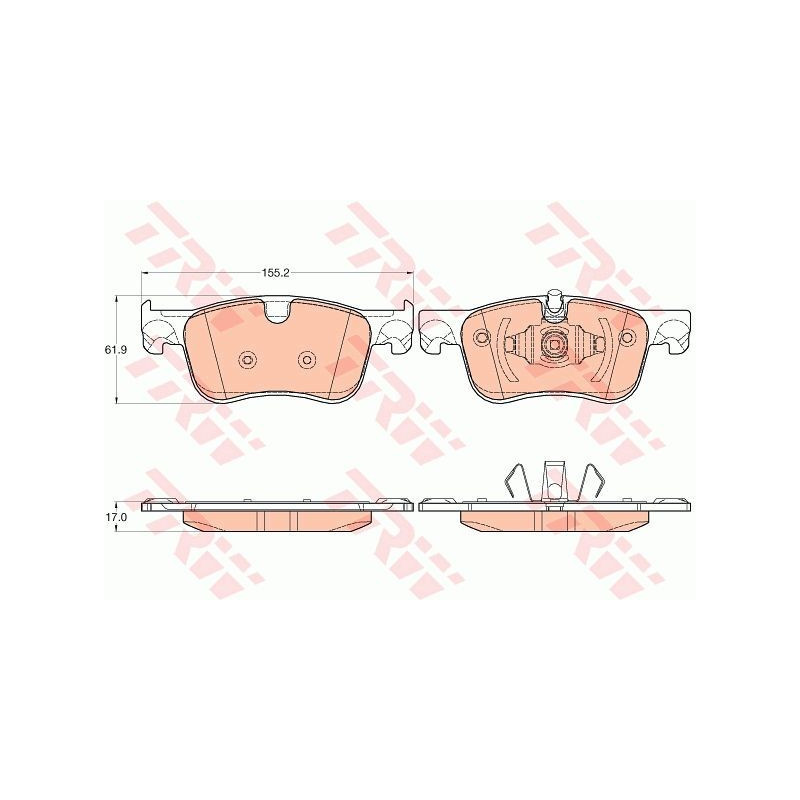 FRONT Brake Pads for Citroen C4 Grand Picasso Spacetourer TRW GDB2062