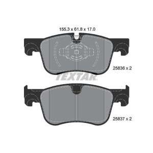 TEXTAR 2583601 Brake Pads Set Front for C4 Combo Berlingo ProAce Partner Rifter