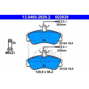 ATE 13.0460-2829.2 Pastillas de freno delantero para 306 Partner Berlingo Xsara